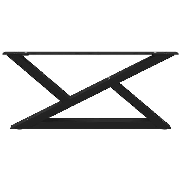 vidaXL sofabordsben 2 stk. sort 70 x (30-31,3) cm stål