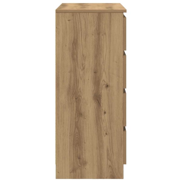 vidaXL Skjenk med skuffer artisan eik 71x35x84 cm konstruert tre