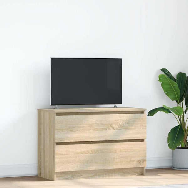vidaXL TV-benk sonoma eik 80x35x54 cm konstruert tre
