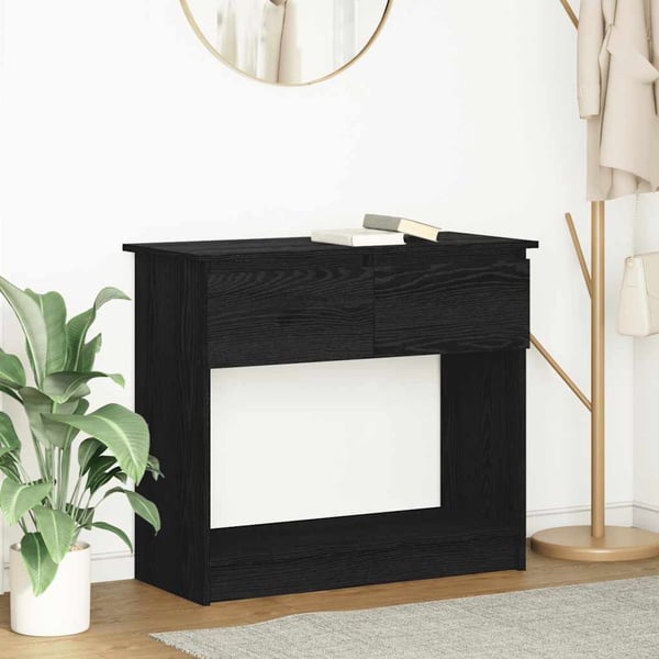 vidaXL konsolbord med skuffer 85,5x38,5x74,5 cm sort