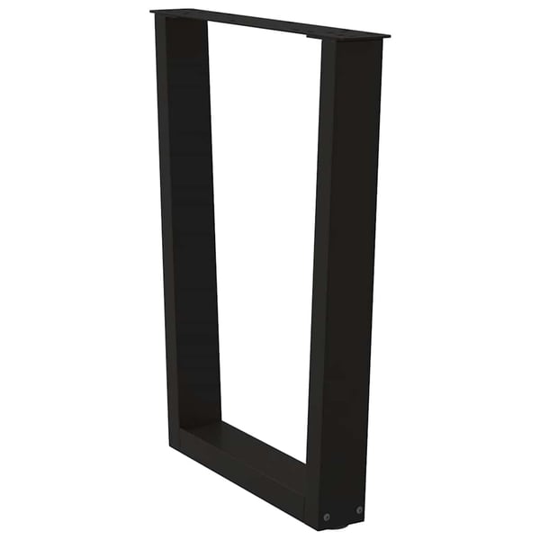 vidaXL Spisebordben V-formet 3 stk svart 70 x (72-73,3) cm stål