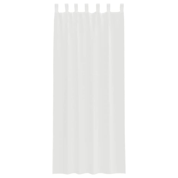 vidaXL Voilegardiner med hemper 2 stk hvit 140x260 cm