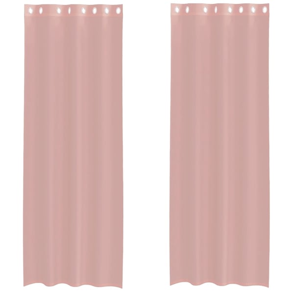 vidaXL Voilegardiner med grommets 2 stk rosa 140x260 cm