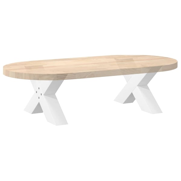 vidaXL sofabordsben X-formet 2 stk. hvid 50x(30-31) cm stål