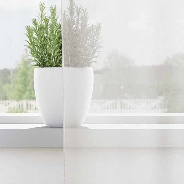vidaXL Voilegardiner med grommets 2 stk hvit