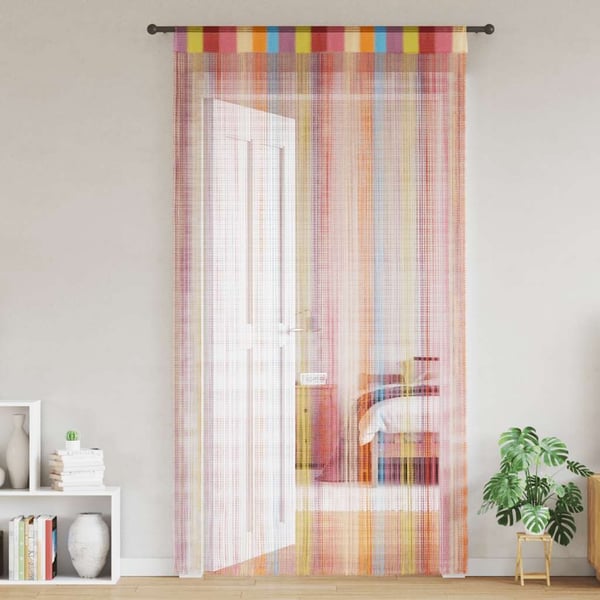 vidaXL String-verhot 2 kpl monivärinen 140x250 cm