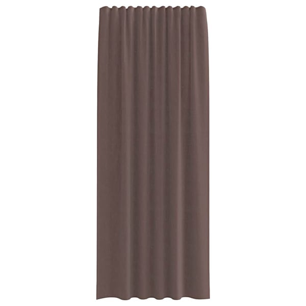 vidaXL Voile gardiner med stanglommer 2 stk brun