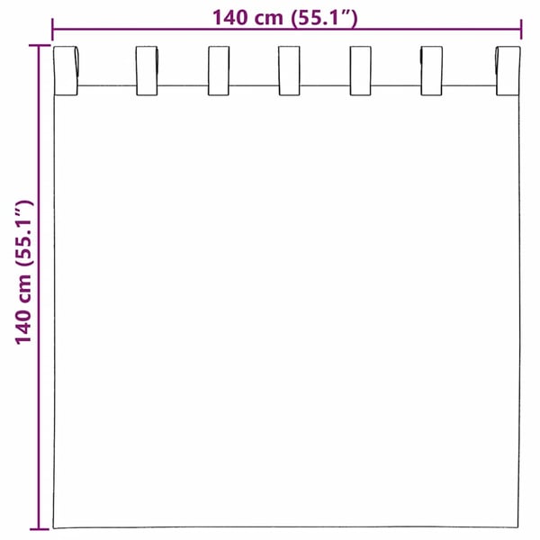 vidaXL Voile gardiner med stanglommer 2 stk sand