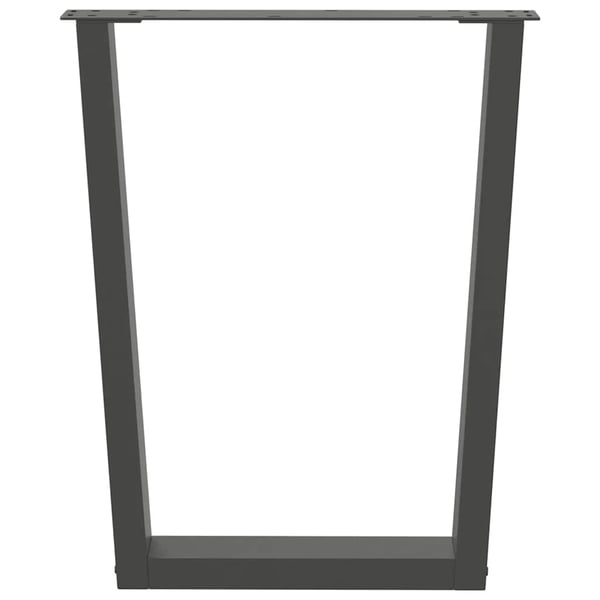 vidaXL spisebordsben V-formet 3 stk. antracit 70 x (72-73,3) cm stål