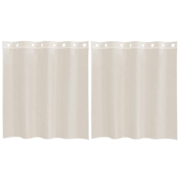 vidaXL voile-gardiner med øskner 2 stk. 140x140 cm cremefarvet