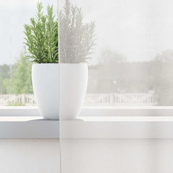 vidaXL Voile gardiner med stanglommer 2 stk hvit