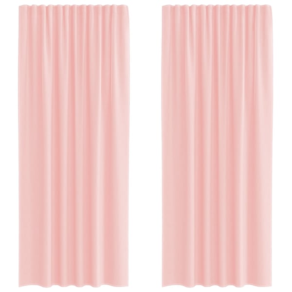 vidaXL Voilegardiner med hemper 2 stk rosa 140x245 cm