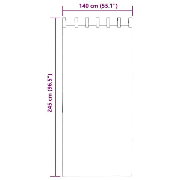 vidaXL Voilegardiner med hemper 2 stk rosa 140x245 cm