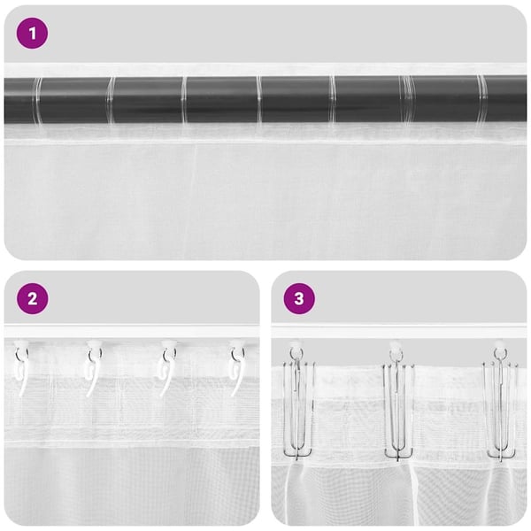 vidaXL Voilegardiner med hemper 2 stk oransje 140x260 cm