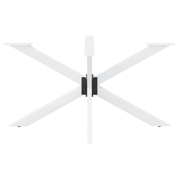 vidaXL Spisebordben edderkoppformet hvit 150x78x(72-73) cm stål