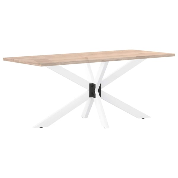 vidaXL Spisebordben edderkoppformet hvit 150x78x(72-73) cm stål