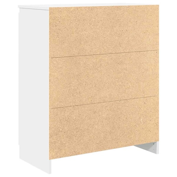 vidaXL Skjenk med skuffer hvit 71x35x84 cm konstruert tre