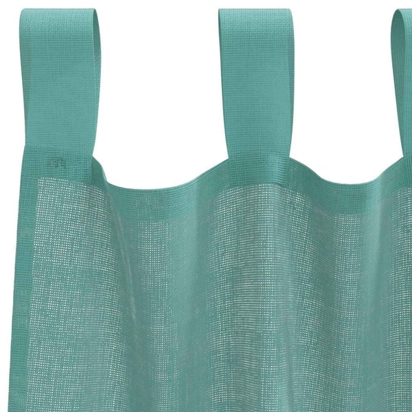 vidaXL Voile gardiner med stanglommer 2 stk turkis