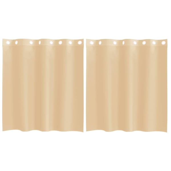 vidaXL Voilegardiner med grommets 2 stk sand