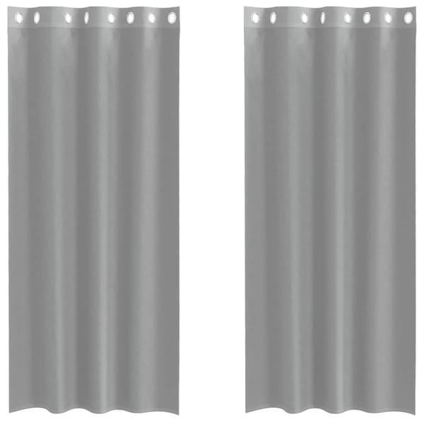 vidaXL Voilegardiner med grommets 2 stk lysegrå 140x245 cm