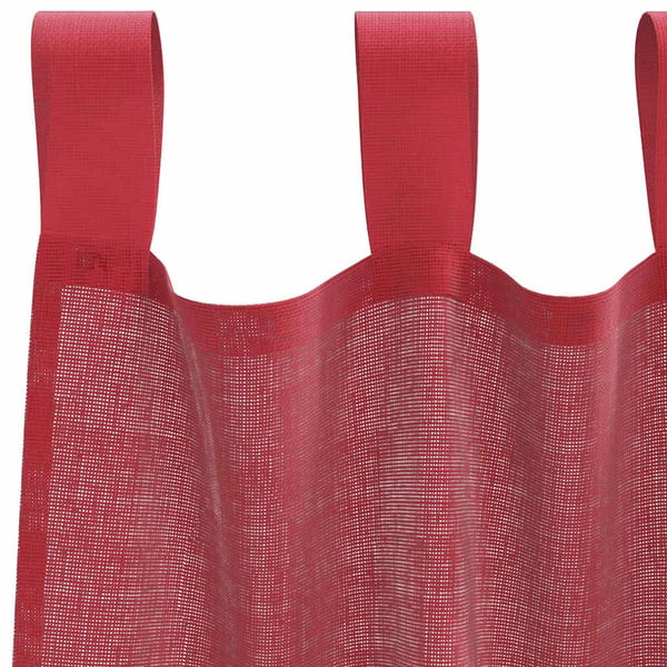 vidaXL Voilegardiner med hemper 2 stk vinrød 140x245 cm