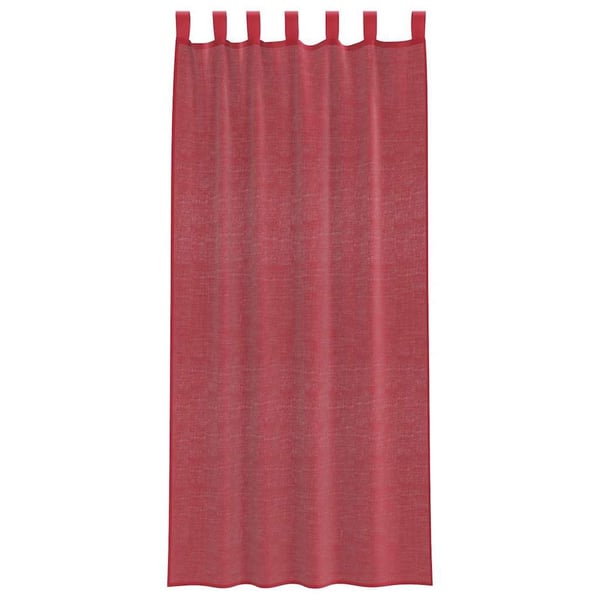 vidaXL Voilegardiner med hemper 2 stk vinrød 140x245 cm