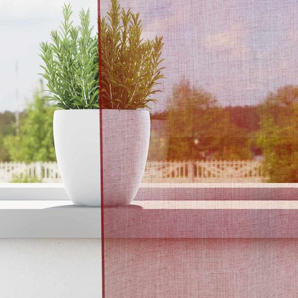 vidaXL Voilegardiner med hemper 2 stk vinrød 140x245 cm