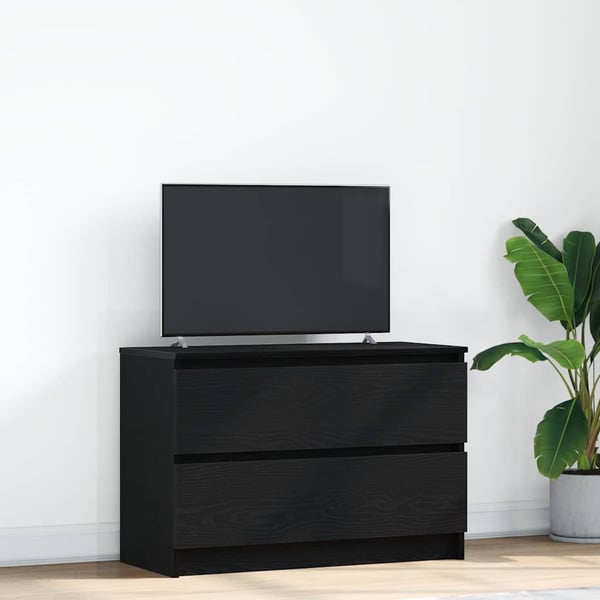 vidaXL tv-bord 80x35x54 cm konstrueret træ sort
