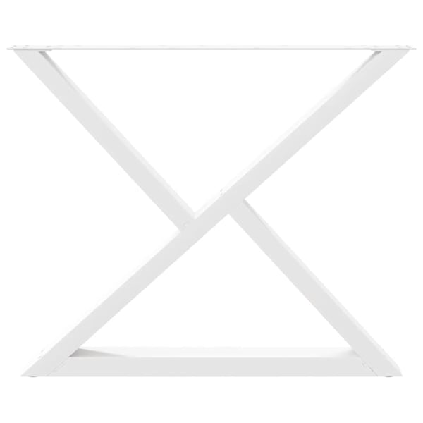vidaXL Spisebordben 2 stk hvite 90 x (72-73,3) cm stål