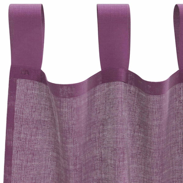vidaXL Voilegardiner med hemper 2 stk lilla 140x225 cm