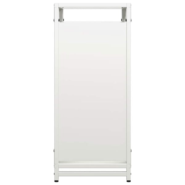 vidaXL brændestativ 44x28x65 cm koldvalset stål hvid