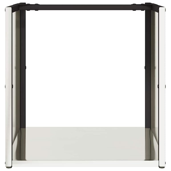 vidaXL Vedstativ 40x40x40 cm rustfritt stål