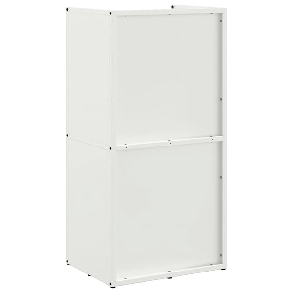 vidaXL Vedstativ hvit 40x30x80 cm kaldvalset stål