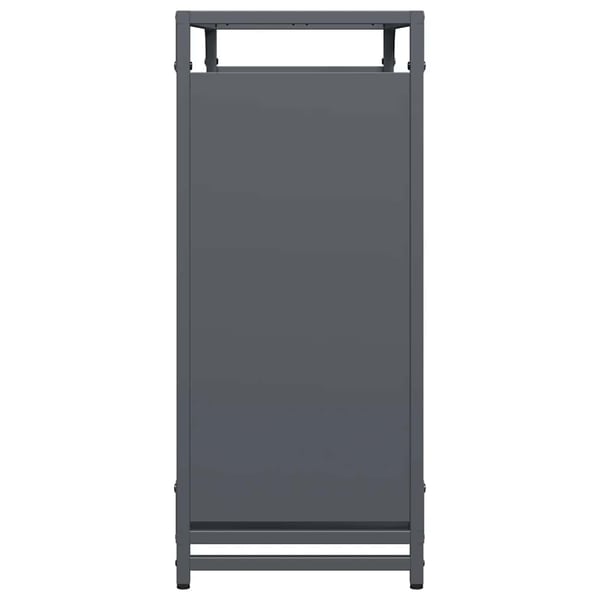vidaXL Vedstativ antrasitt 90x28x65 cm kaldvalset stål