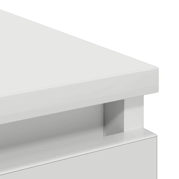 vidaXL Skjenk hvit 37,5x35x76 cm konstruert tre