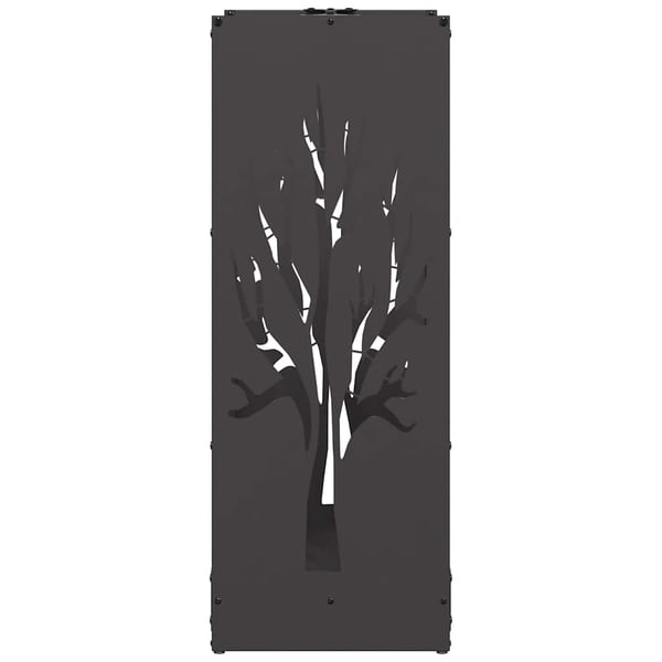 vidaXL Vedstativ svart 40x30x80 cm kaldvalset stål