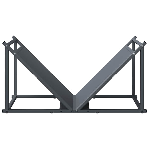 vidaXL Vedstativ antrasitt 70x43x34,5 cm kaldvalset stål