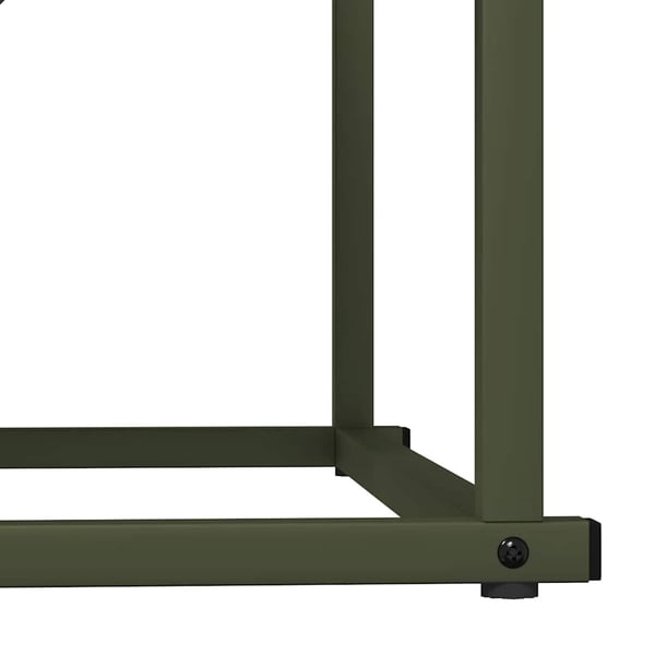 vidaXL Vedstativ olivengrønn 70x43x34,5 cm kaldvalset stål