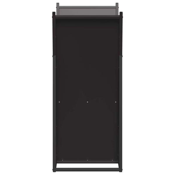 vidaXL Vedstativ svart 69,5x35x81 cm kaldvalset stål