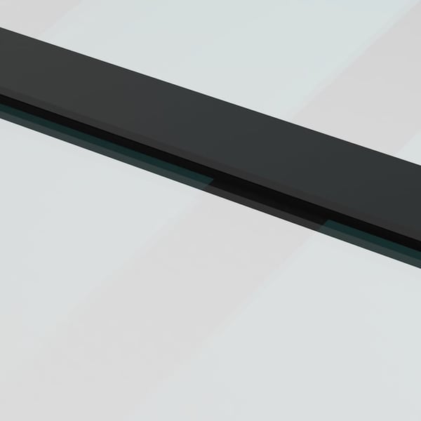 vidaXL skydedør med hardwaresæt 76x205 cm ESG glas sort