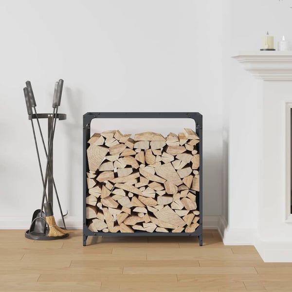 vidaXL brændestativ 60x28x65 cm koldvalset stål antracitgrå