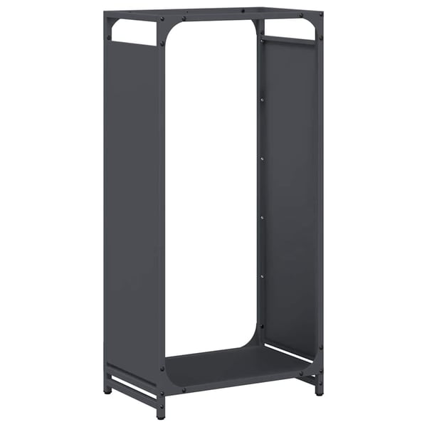 vidaXL Vedstativ antrasitt 44x28x90 cm kaldvalset stål
