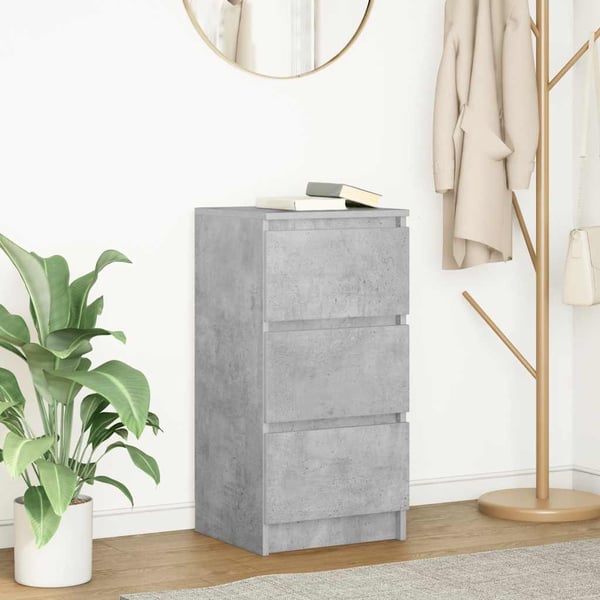 vidaXL Skjenk betonggrå 37,5x35x76 cm konstruert tre