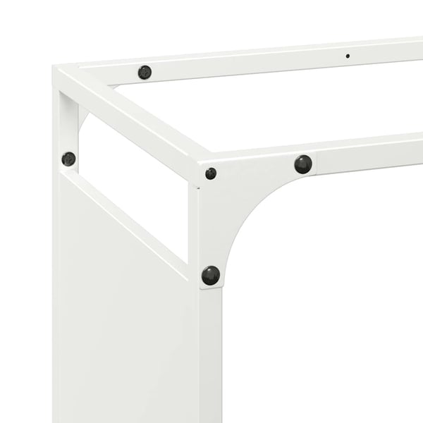 vidaXL brændestativ 44x28x90 cm koldvalset stål hvid