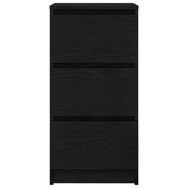vidaXL skænk 37,5x35x76 cm konstrueret træ sort egetræsfarve