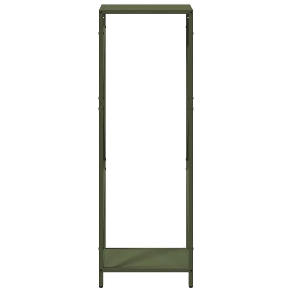 vidaXL Vedstativ olivengrønn 34x25x100 cm kaldvalset stål