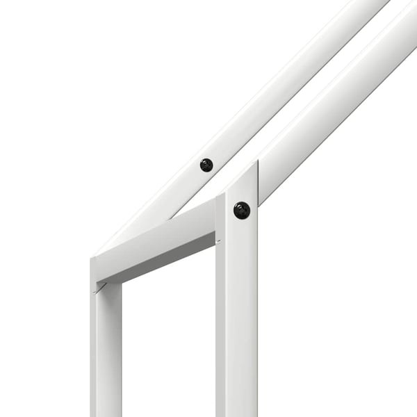 vidaXL Vedstativ hvit 40x25x120 cm kaldvalset stål