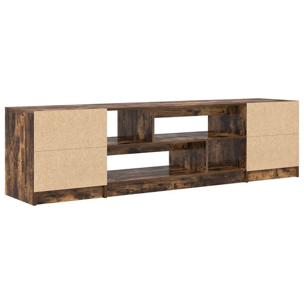vidaXL tv-bord 188,5x41x50 cm konstrueret træ røget egetræsfarve
