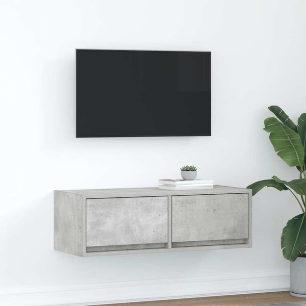 vidaXL TV-benk betonggrå 80x31x25,5 cm konstruert tre