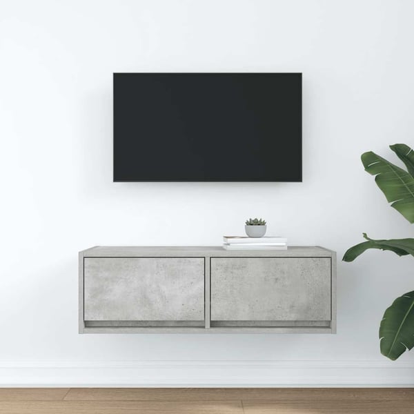 vidaXL TV-benk betonggrå 80x31x25,5 cm konstruert tre
